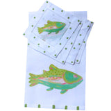 Rainbow Trout Linen Cocktail Napkins