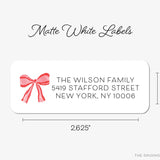 Red Bow Return Address Labels