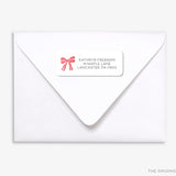Red Bow Return Address Labels