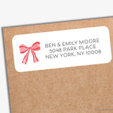 Red Bow Return Address Labels