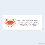 Red Crab Return Address Labels