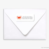 Red Crab Return Address Labels