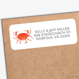 Red Crab Return Address Labels
