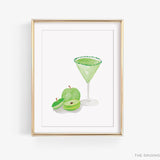Sour Apple Martini Cocktail Art Print