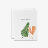Tis The Season Squirrel Christmas Greeting Card