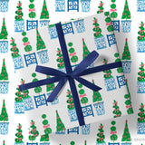 Topiary Chinoiserie Christmas Gift Wrap