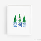 Topiary Trio Art Print