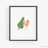 Tree Squirrel Art Print