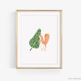 Tree Squirrel Art Print
