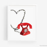 Vintage Telephone Art Print