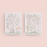 Watercolor Zoo Chinoiserie Art Prints (set of 2)