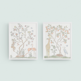 Watercolor Zoo Chinoiserie Art Prints (set of 2)