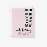 Witching You A Happy Halloween Greeting Card