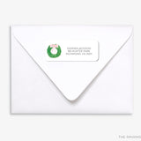 Wreath With Pink Bow Return Address Labels