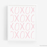 XOXO Pink Art Print