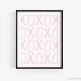 XOXO Pink Art Print