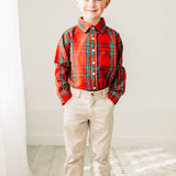 Red Tartan Button Up