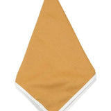 camel yellow solid with white trim cloth dinner napkins
