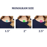 Acrylic Monogram Necklace, Vine Font