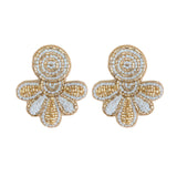 Love Studs in Shiny Gold/White