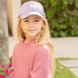 Rainbow Unicorn Bow Baseball Hat (Girls)
