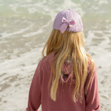 Rainbow Unicorn Bow Baseball Hat (Girls)