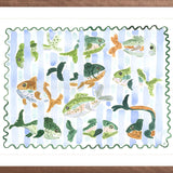 The "Stripe Splash" Fish Watercolor Fine Art Print