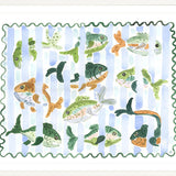The "Stripe Splash" Fish Watercolor Fine Art Print