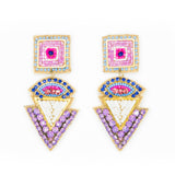 Bay Street Earrings in Shades of Purple and Blue