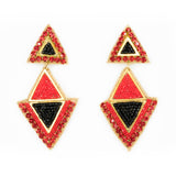 Bay Street Earrings in Red/Black