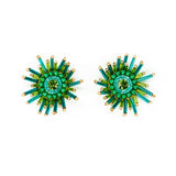 Sunburst Earrings in Teal