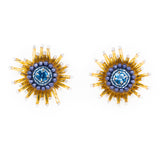 Sunburst Earrings in Blue