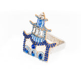 Blue Pagoda Napkin Ring