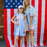 American Flag Bow Baseball Hat (Adult)