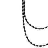 Charleston Rice Bead Necklace (Midnight)