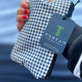 Navy Gingham Pouch