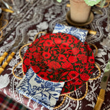 8” Melamine Salad / Dessert Plate, ITALIAN PEONY, Set of 6