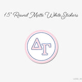 Delta Gamma Round Stickers Officially Licensed