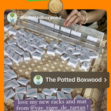 Mahjong Gaming Mat, Caned Trompe L'oeil BLONDE