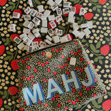 Roomy Leather Mahjong Tile Bag, JOKERS COCONUT PEONY