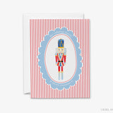Personalized Nutcracker Red Stripe Christmas Cards
