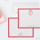 Personalized Candy Cane Flat Notes
