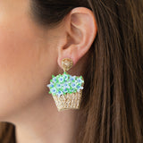 Hydrangea Basket Earrings