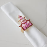 Pink Pagoda Napkin Ring