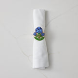 Navy Blue Flower Napkin Ring