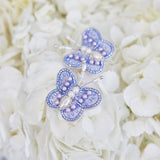 Periwinkle Butterfly Studs