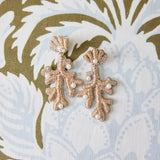 Capri Coral Earrings in Gold