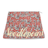 Roomy Leather Tile Bag- LOVE LANGUAGE. NEEDLEPOINT