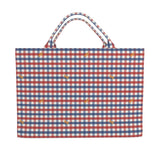 Jumbo Slouchy Denim Tote, RED WHITE & ROAR