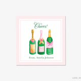 Champagne Bottle Personalized Gift Stickers